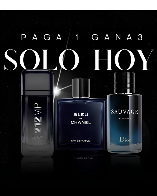 PAGA 1 LLEVA 3(212 VIP BLACK+BLEU+SAUVAGE)